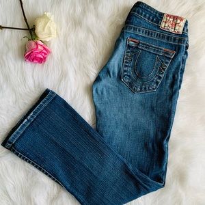 True Religion Johnny Straight Denim Blue Jeans